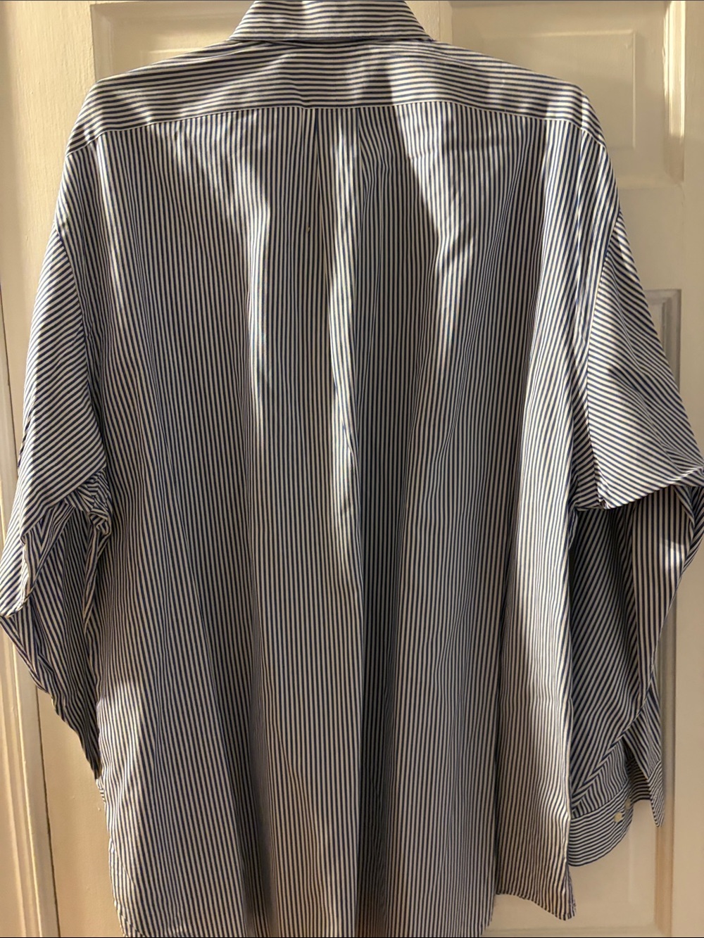 Ralph Lauren Men’s Navy and White Striped Button-Down Shirt 18 34/35 - Picture 4 of 4